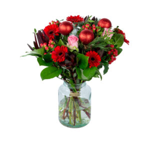 Kerstboeket Rood rond