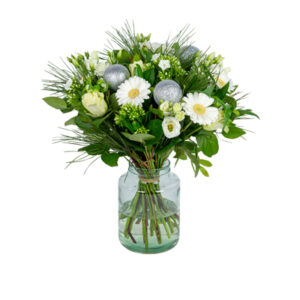 Kerstboeket Wit rond